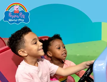 Kids driving a car